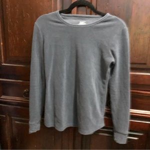 Gray Fleece Top “Climate Control by Cuddl Duds” Sz M